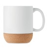 Matt ceramic cork mug 300 ml in White