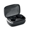 TWS earbuds with charging case in Black