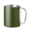Double wall metal mug 300 ml in Green