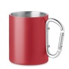 Double wall metal mug 300 ml in Red