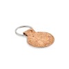 Round cork key ring in Brown