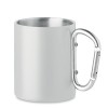 Metal mug and carabiner handle in White