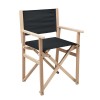 Foldable wooden beach chair in Black