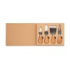 Set of 4 cheese knives in Brown