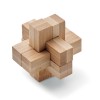 Bamboo brain teaser puzzle in Brown