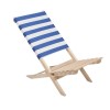 Foldable wooden beach chair in Blue