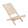 Foldable wooden beach chair in Brown