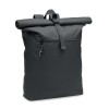 600D RPET rolltop backpack in Black