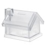 Plastic house coin bank in White