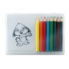 Wooden pencil colouring set in multicolour