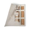 Stationary set in cotton pouch in beige