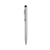 Metal pen with silicone tip in matt-silver