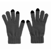 Tactile gloves for smartphones in grey