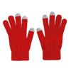 Tactile gloves for smartphones in red