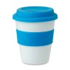 PP tumbler with silicone lid in blue
