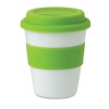 PP tumbler with silicone lid in green