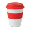 PP tumbler with silicone lid in red