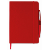A5 note book with pen in red