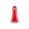 USB 2X car charger in red