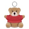 Teddy bear key ring in red