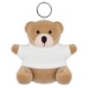 Teddy bear key ring in white