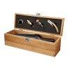 Wine set in bamboo box in Brown