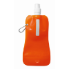 Foldable water bottle in transparent-orange