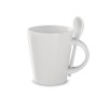 Sublimation mug with spoon in white