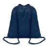 100gr/m² cotton drawstring bag in blue