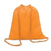 Cotton 100 gsm drawstring bag in orange