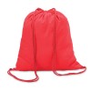 100gr/m² cotton drawstring bag in red