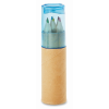 6 piece in tube in transparent-blue