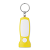 Key ring light in torch shape in yellow