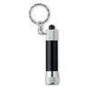Aluminium torch with key ring   in black
