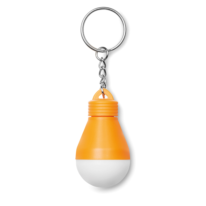 Light Bulb Key Ring in orange