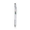 Spirit level pen with ruler in Silver