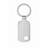 Keyring with house detail in matt-silver