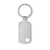 Key ring with heart detail in Silver