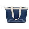 Beach bag combi 600D/canvas in blue