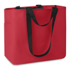 600D Polyester shopping bag in red