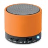 Round wireless speaker in orange