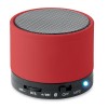 Round wireless speaker in red