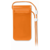 Smartphone waterproof pouch in transparent-orange