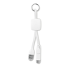 Keyring With Usb Type C Plug in white