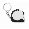 Small measuring tape key ring   in white