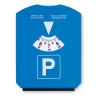 Ice scraper in parking card in Blue