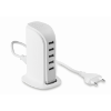 5 port USB hub with AC adaptor  in white