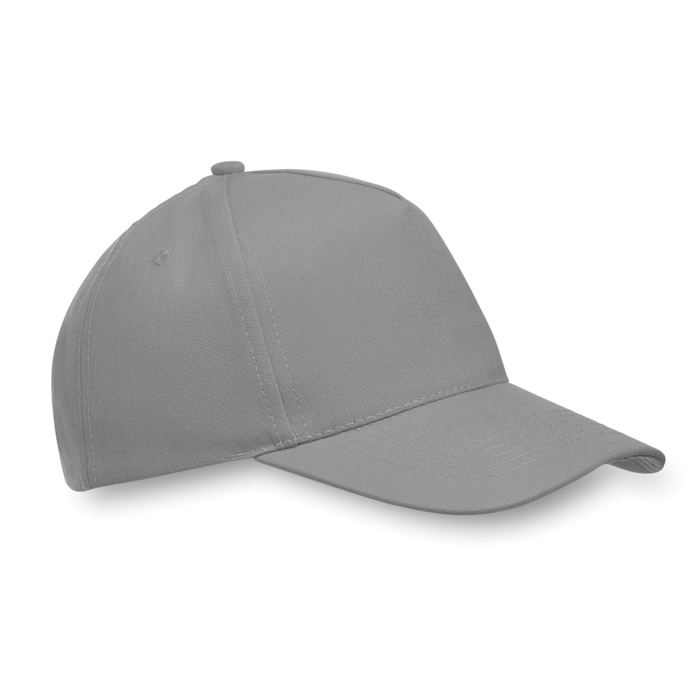 Polyester 5 Panel Cap in grey