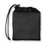 Sports towel with pouch in Black