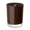 Scented candle in glass in brown
